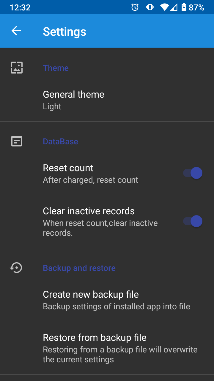 Screenshot of NoWakeLock