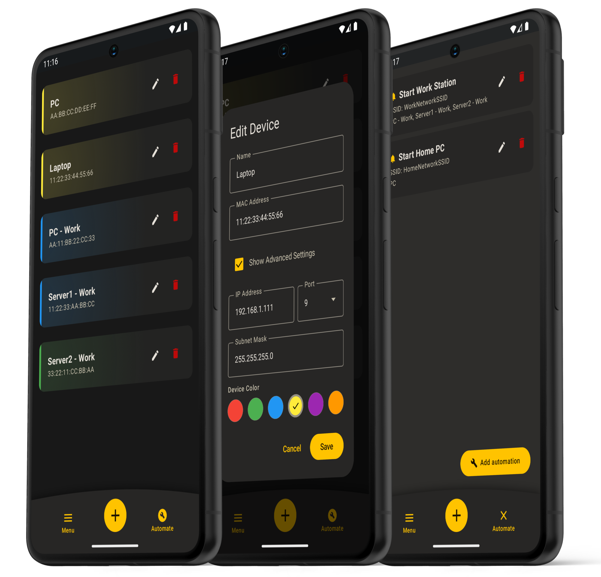 Screenshot of OpenWOL
