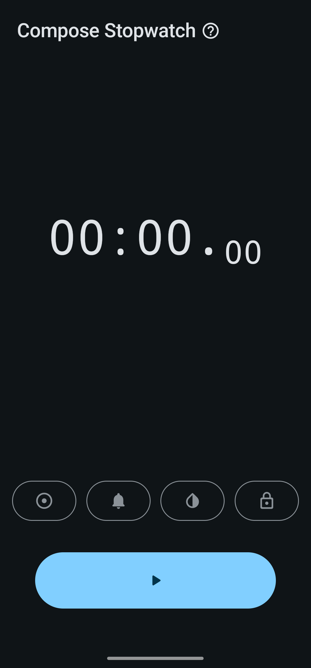 Screenshot of Compose Stopwatch