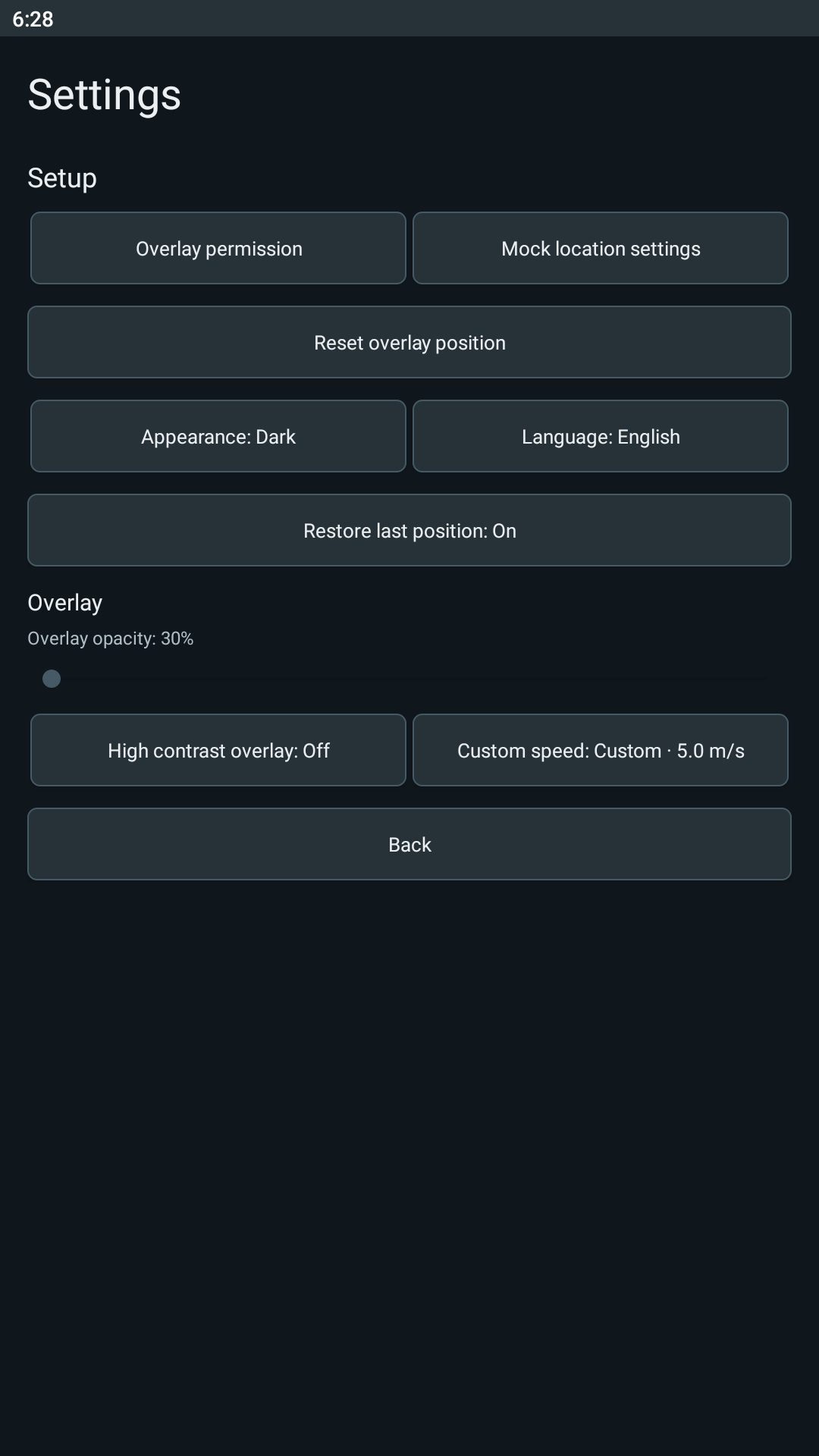 Screenshot of GeoJoystick