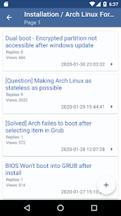 Screenshot of Archlinux Forums