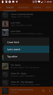 Screenshot of Vanilla Lyrics Search