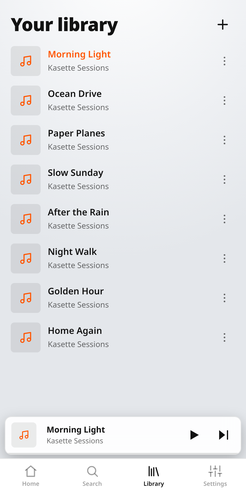 Screenshot of Kasette