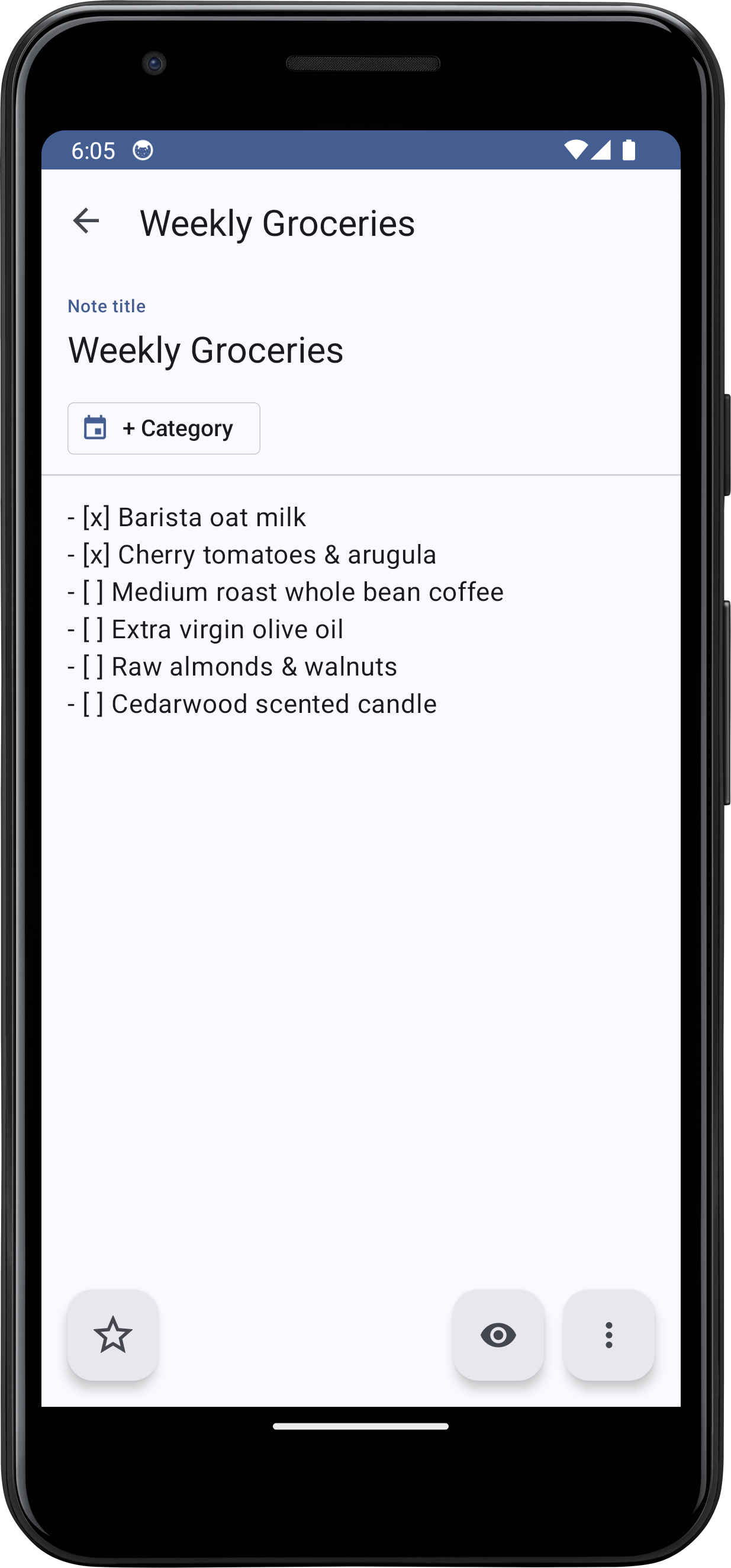 Screenshot of KeepNotes for Nextcloud
