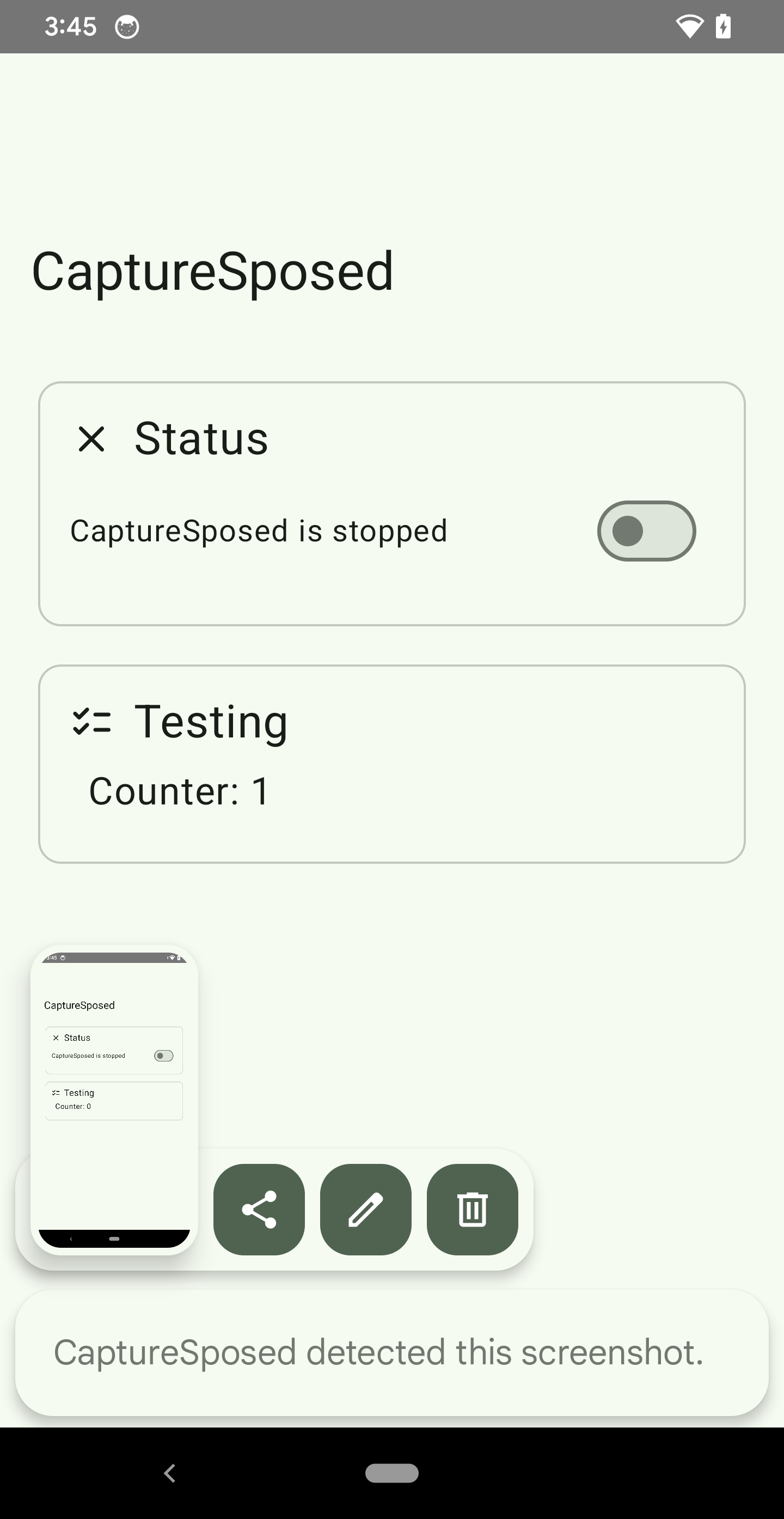 Screenshot of CaptureSposed