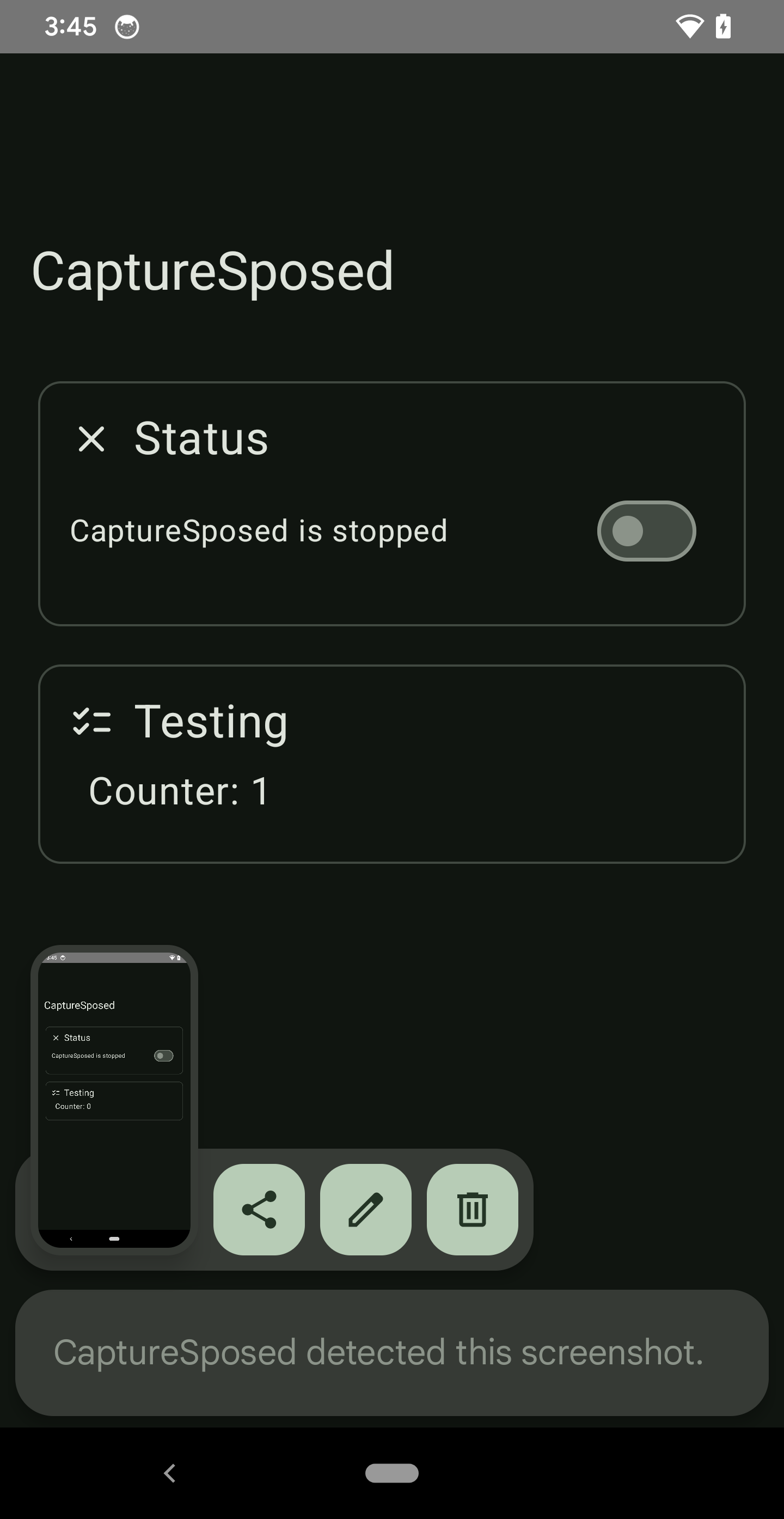 Screenshot of CaptureSposed