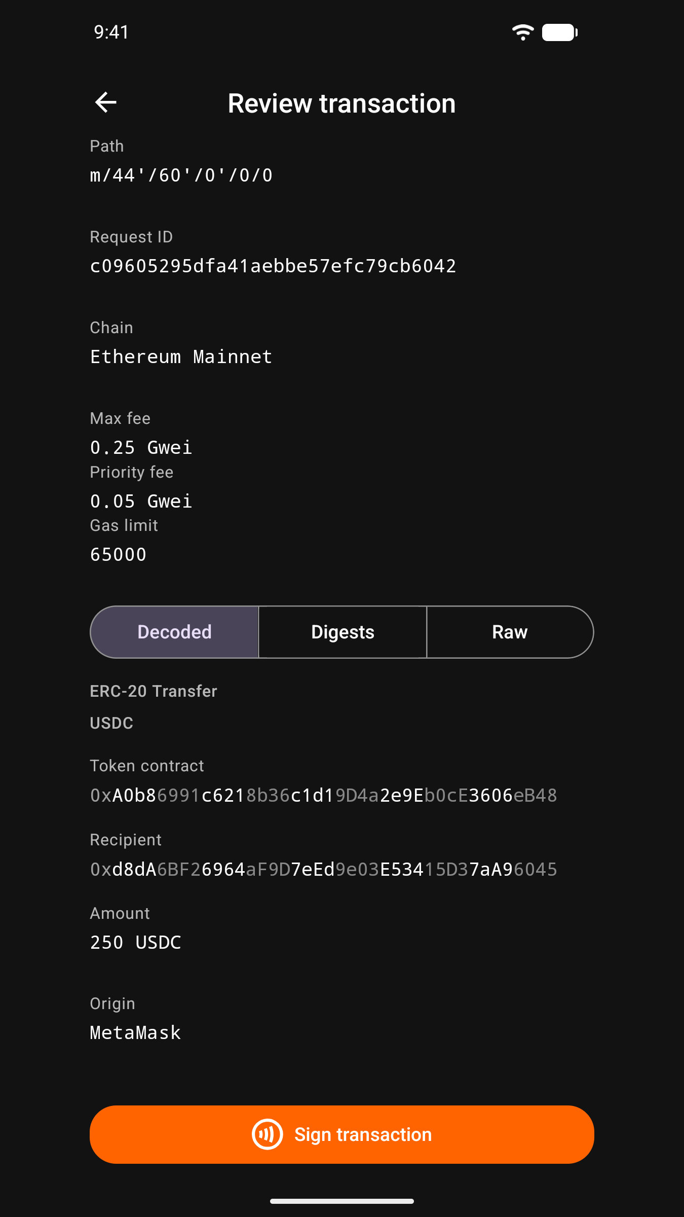 Screenshot of Keycard Pal