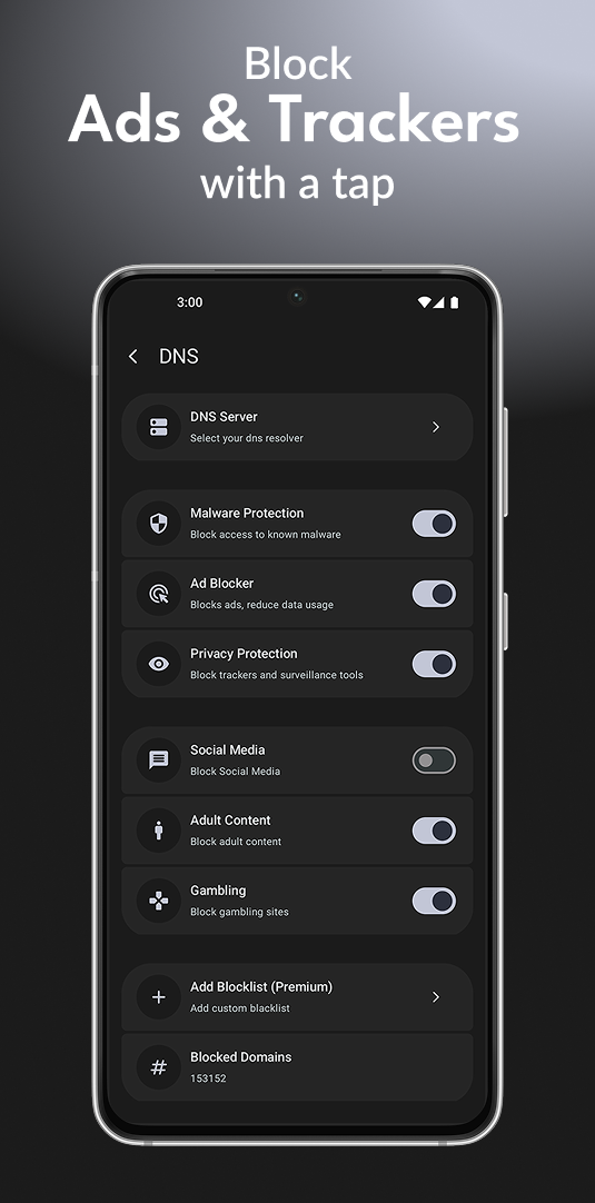 Screenshot of Athena: Firewall DNS AdBlocker