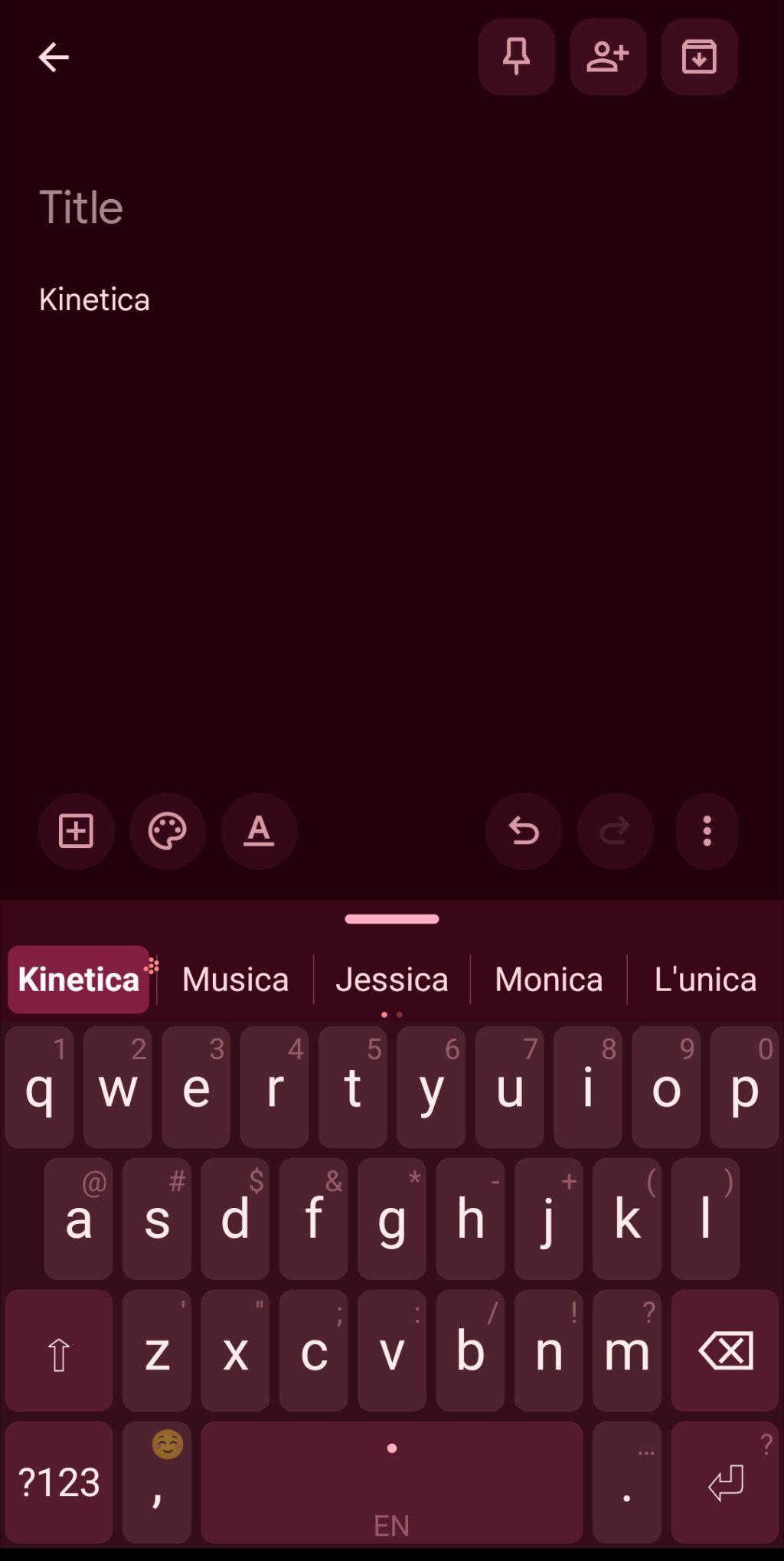 Screenshot of Kinetica