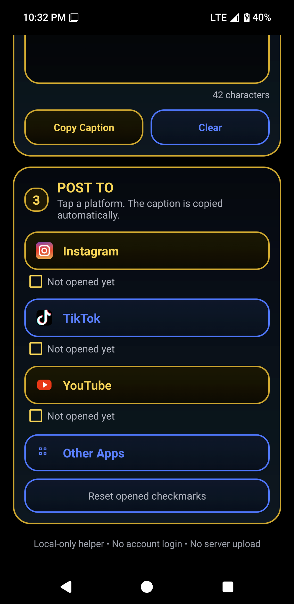 Screenshot of King Post