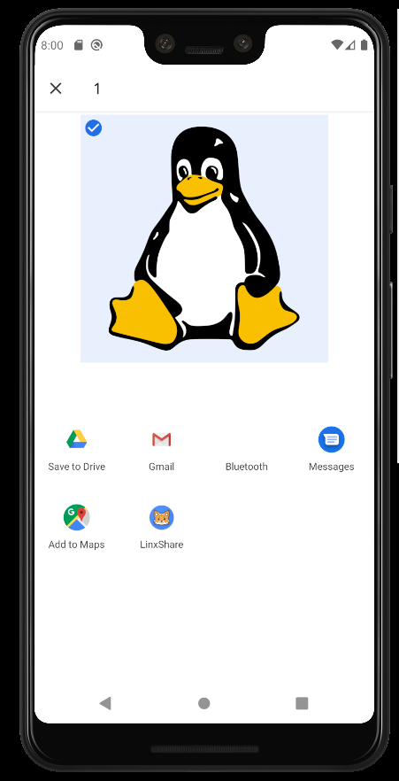 Screenshot of LinxShare
