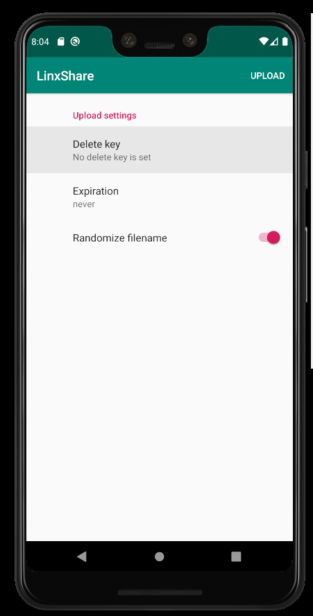 Screenshot of LinxShare
