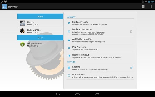 Screenshot of Superuser