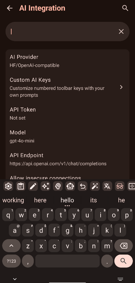Screenshot of LeanType