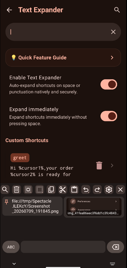 Screenshot of LeanType
