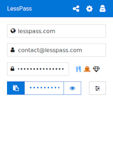 Screenshot of LessPass