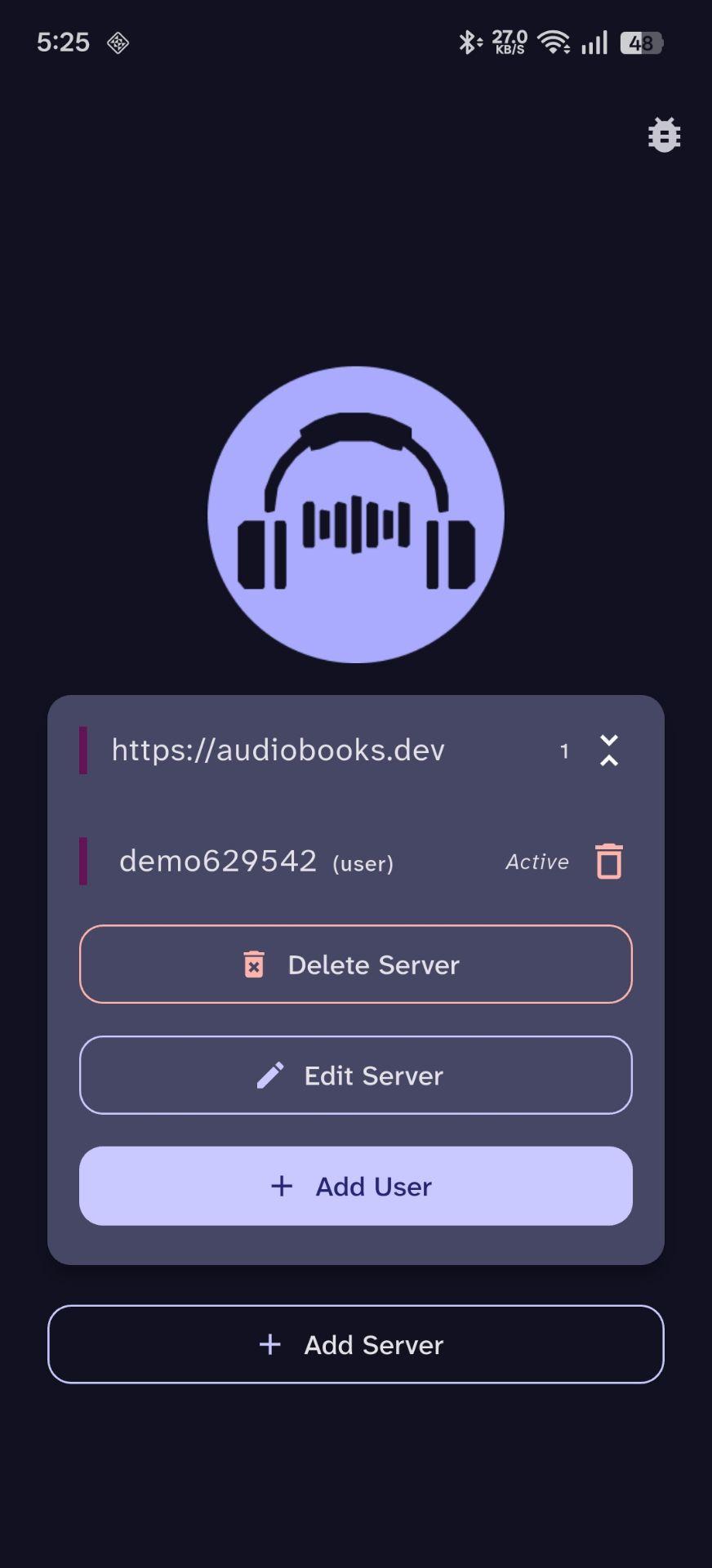 Screenshot of Storii - audiobookshelf client