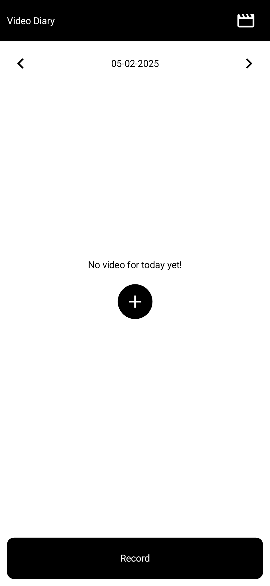 Screenshot of Video Diary