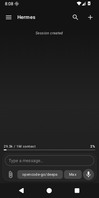 Screenshot of Hermes Mobile