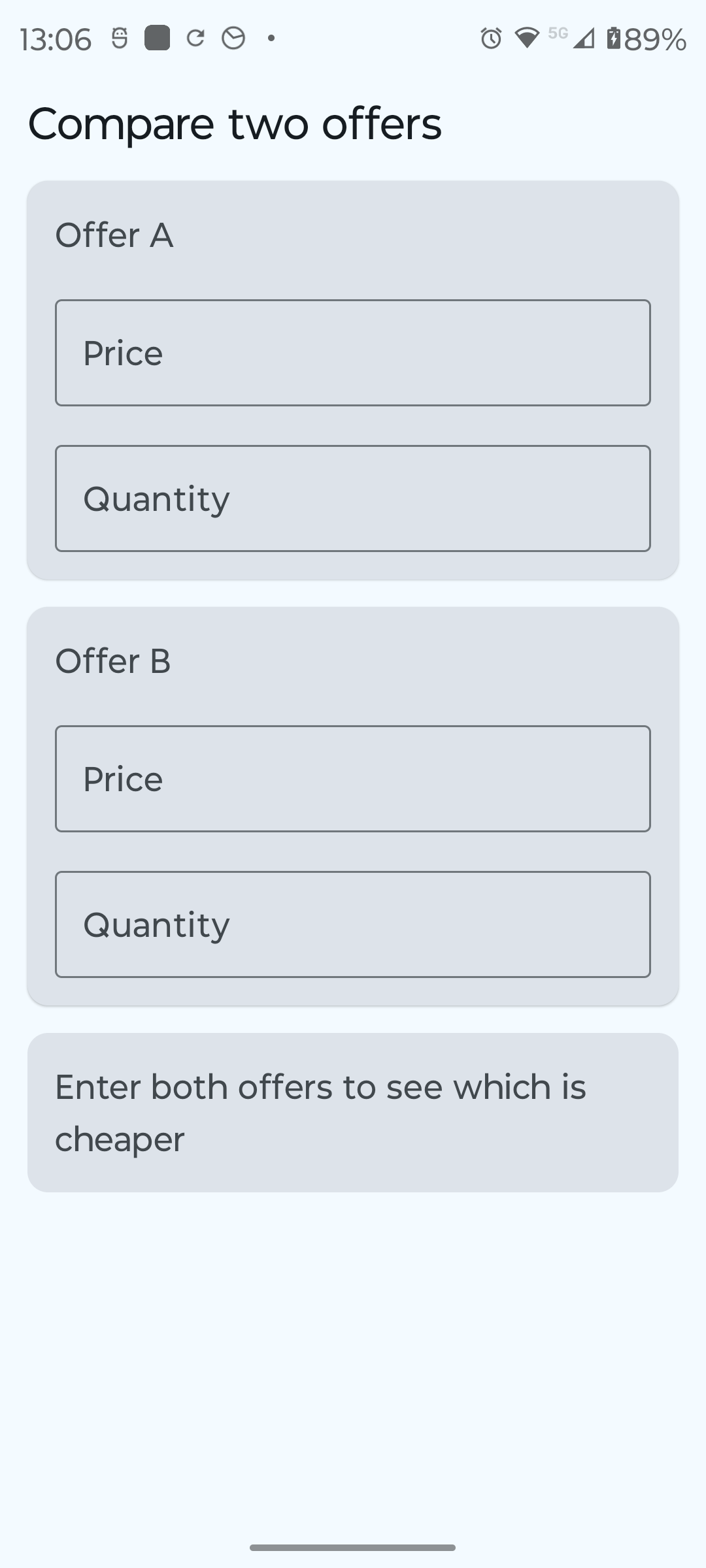 Screenshot of PriceGrab