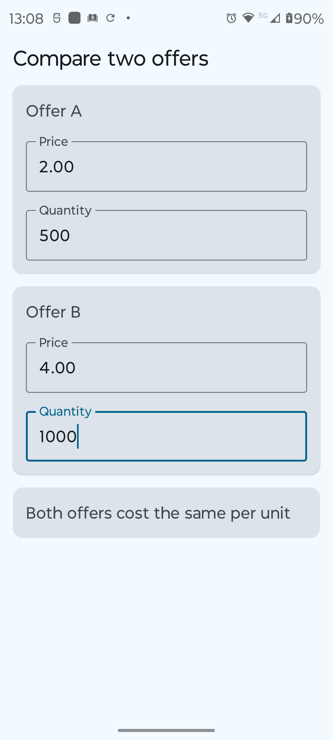 Screenshot of PriceGrab