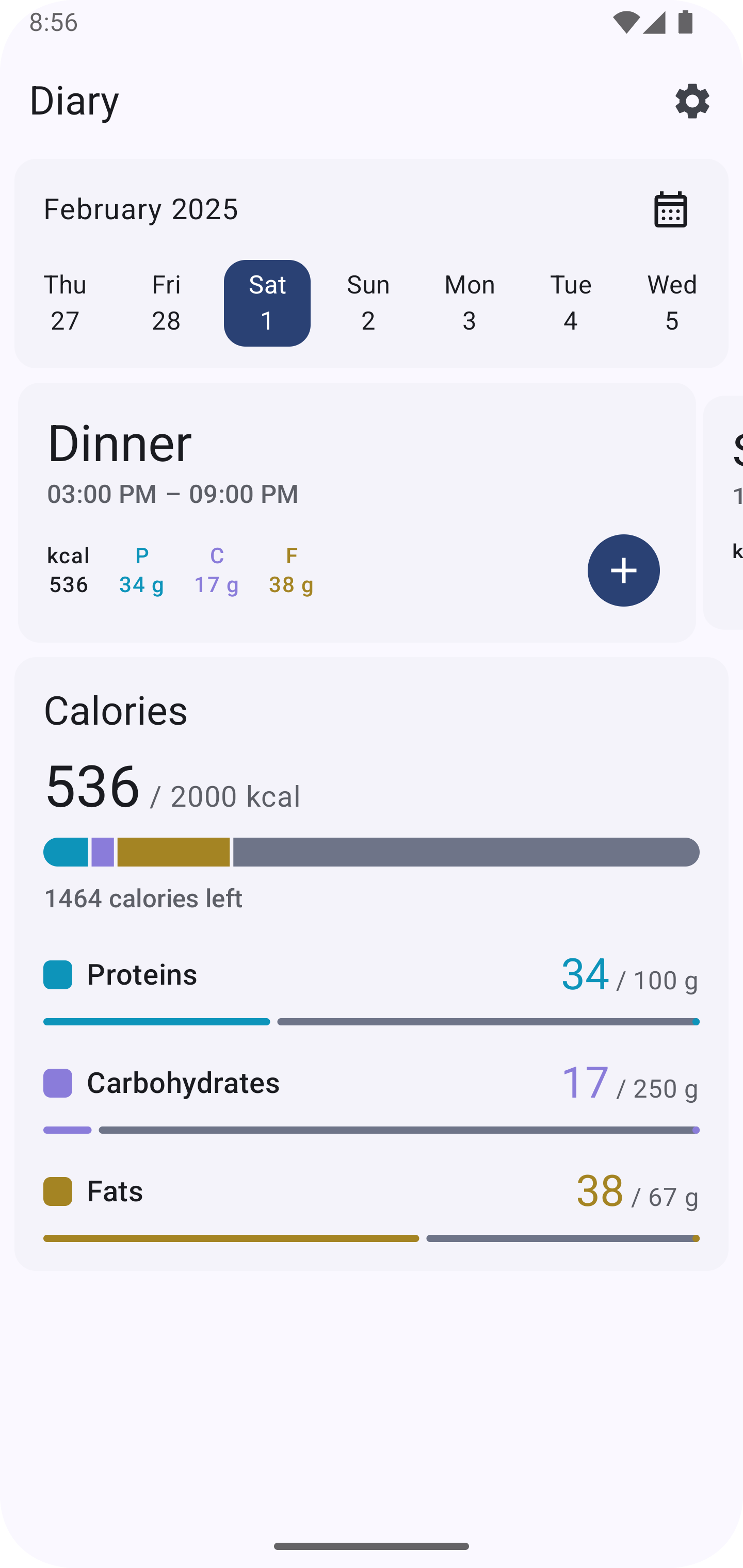 Screenshot of Food You - Calorie Tracker & Food Diary