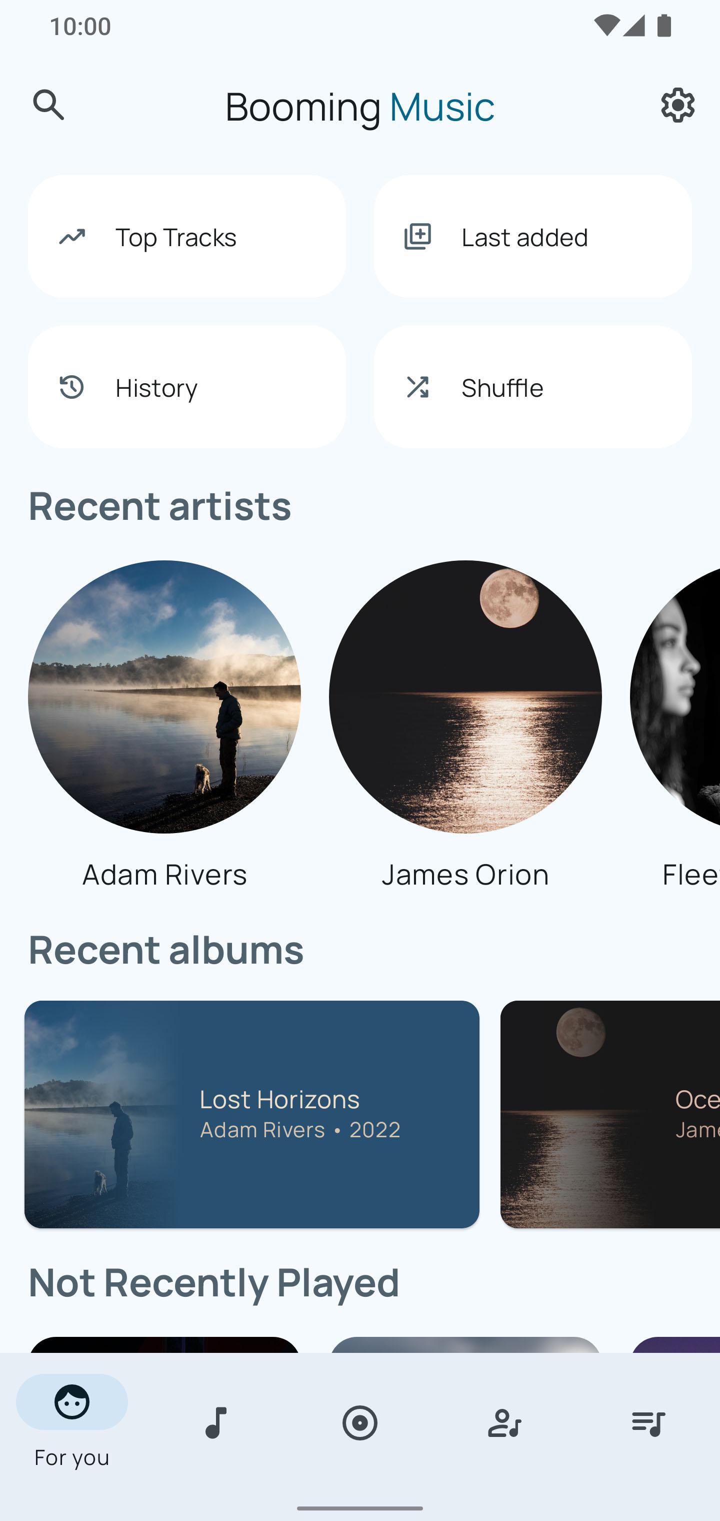 Screenshot of Booming Music