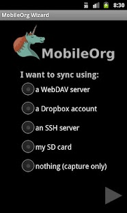 Screenshot of MobileOrg