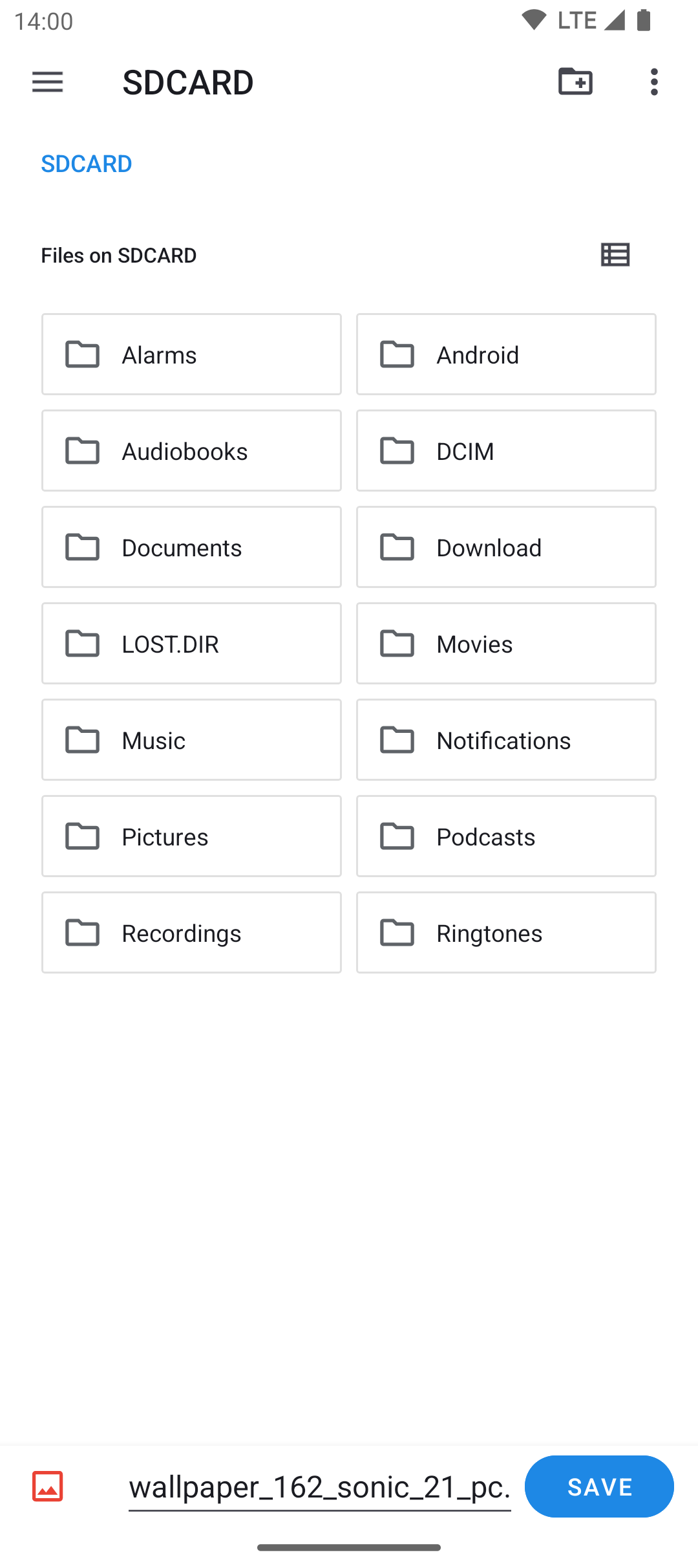 Screenshot of Save Locally