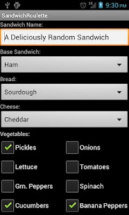 Screenshot of SandwichRoulette