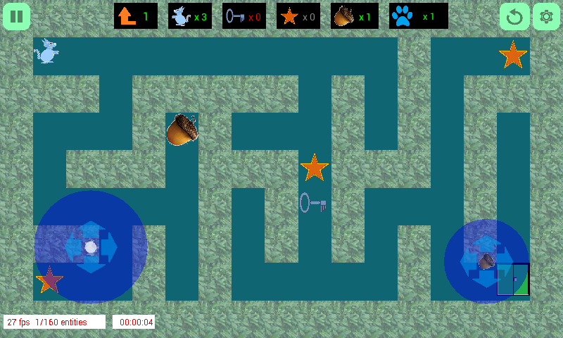 Screenshot of The Squirrel's Maze 2D