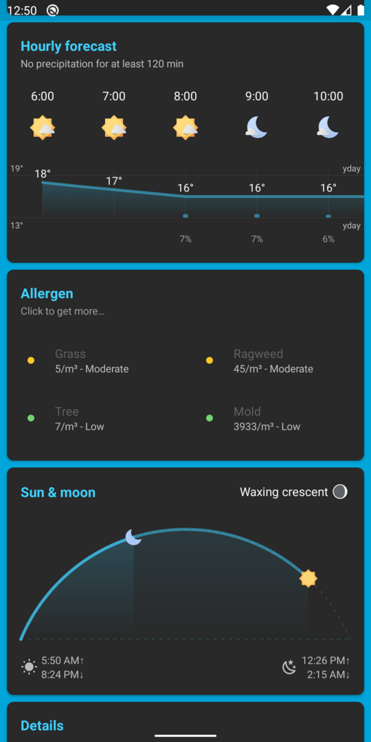 Screenshot of Geometric Weather