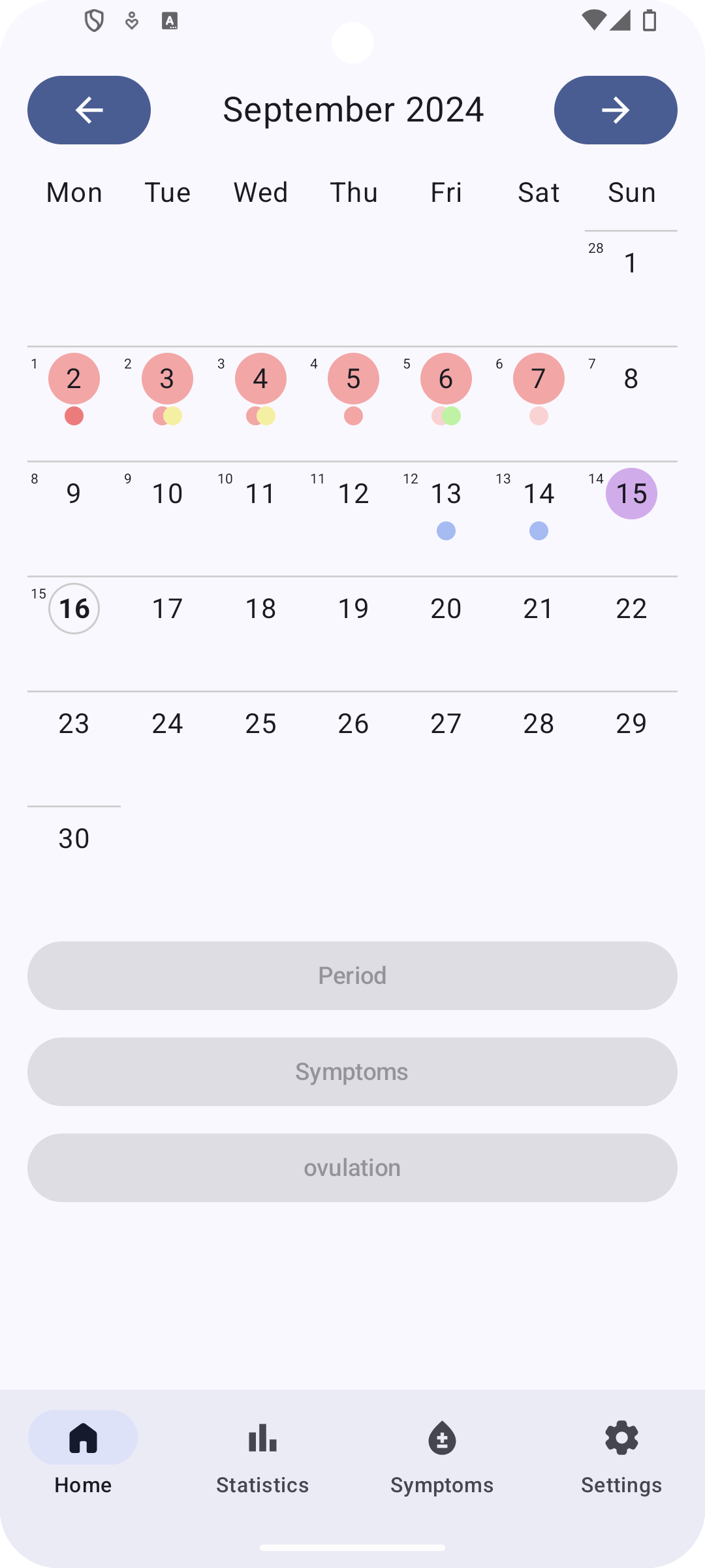 Screenshot of Mensinator