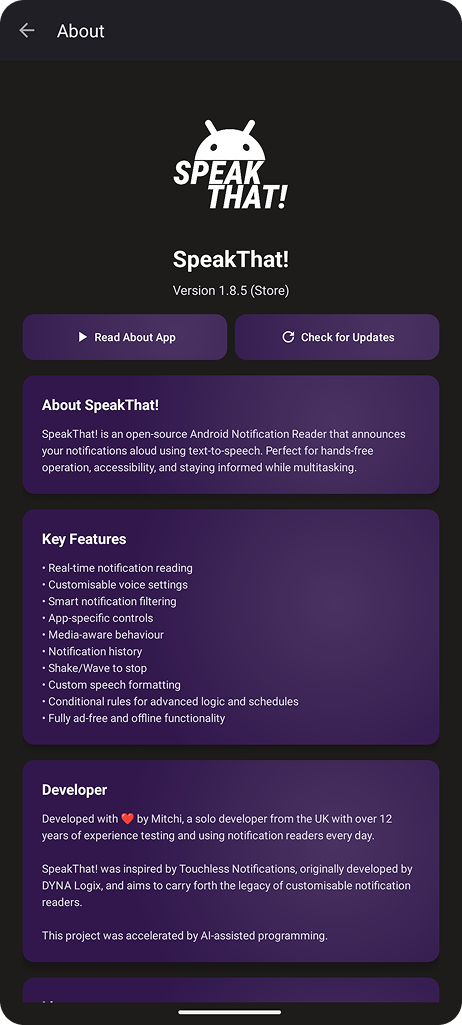 Screenshot of SpeakThat!