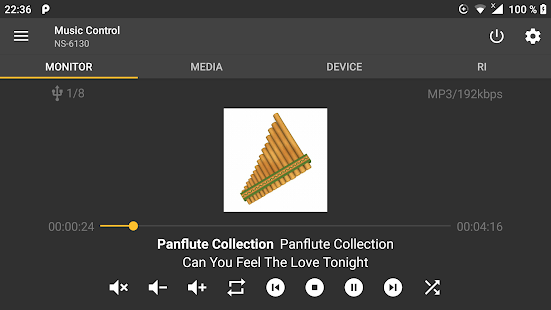 Screenshot of Enhanced Music Controller Lite