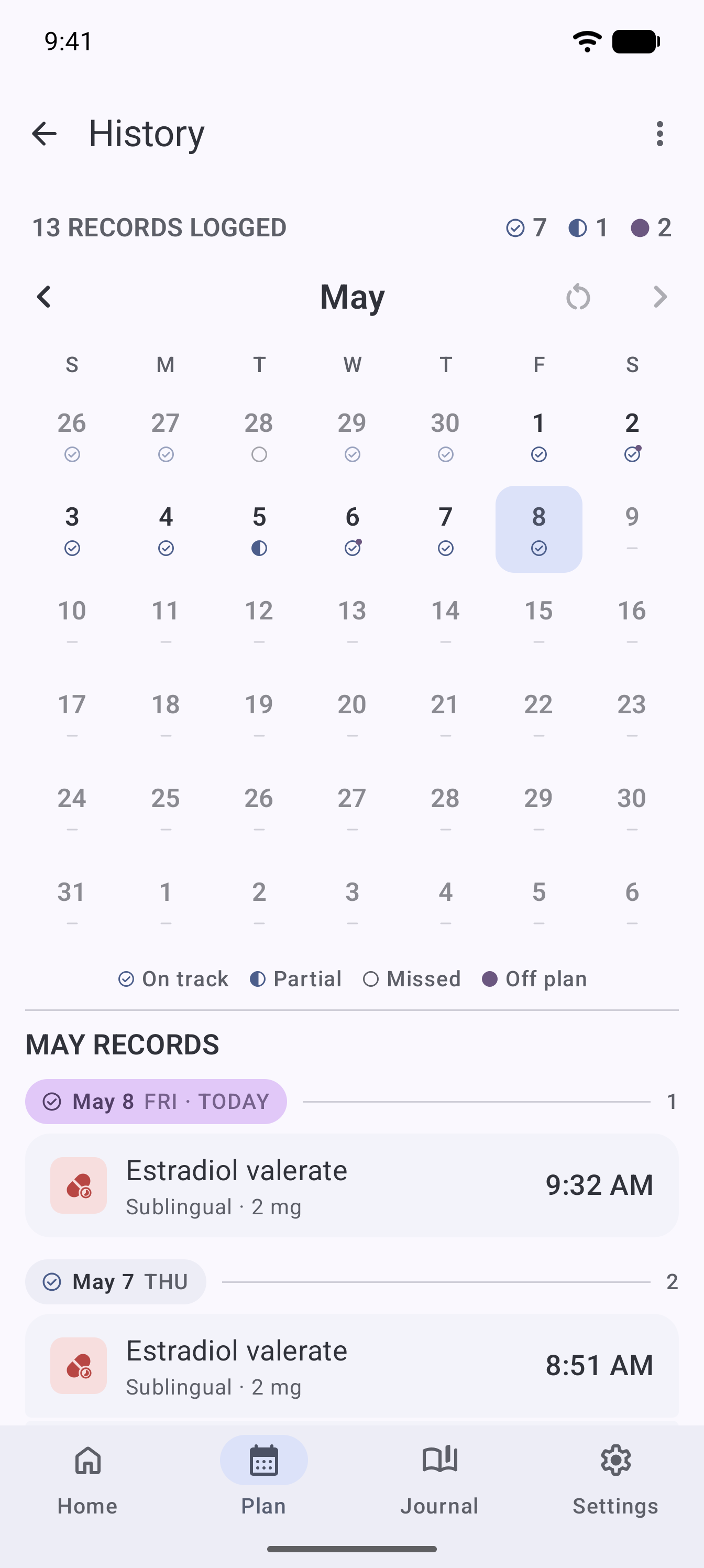 Screenshot of Featherline: HRT Tracker
