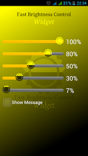 Screenshot of Fast Brightness Control Widget