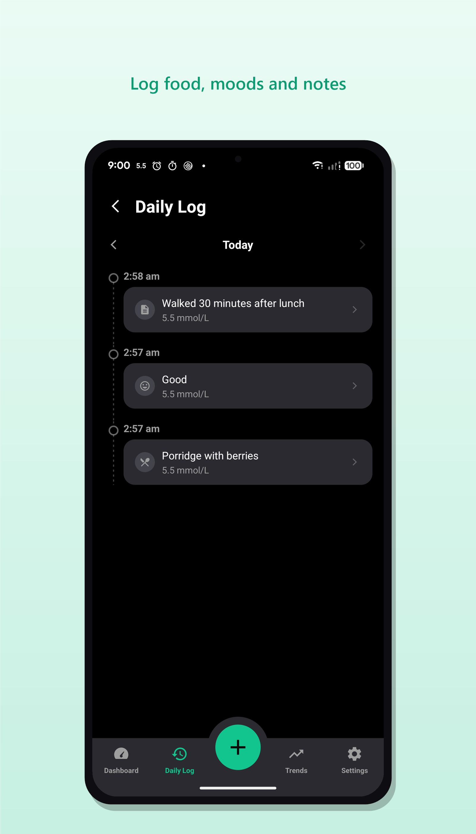 Screenshot of Gluco Glance