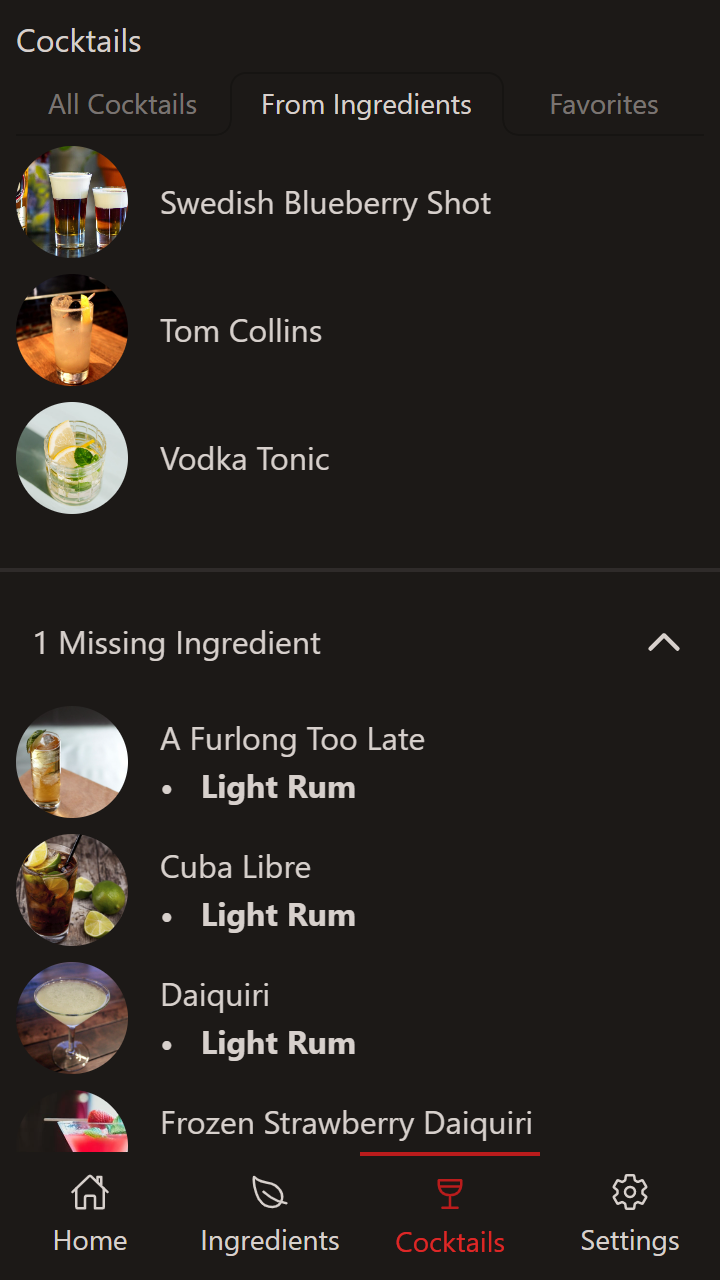 Screenshot of Drinkable