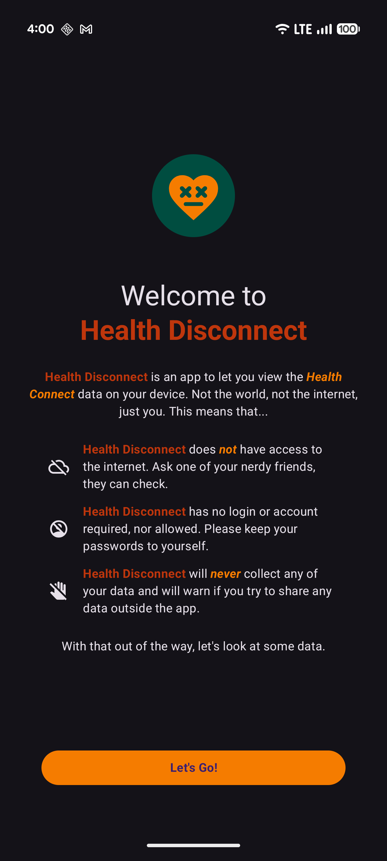 Screenshot of Health Disconnect
