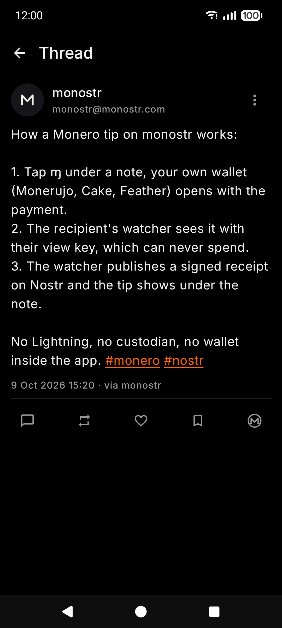 Screenshot of monostr