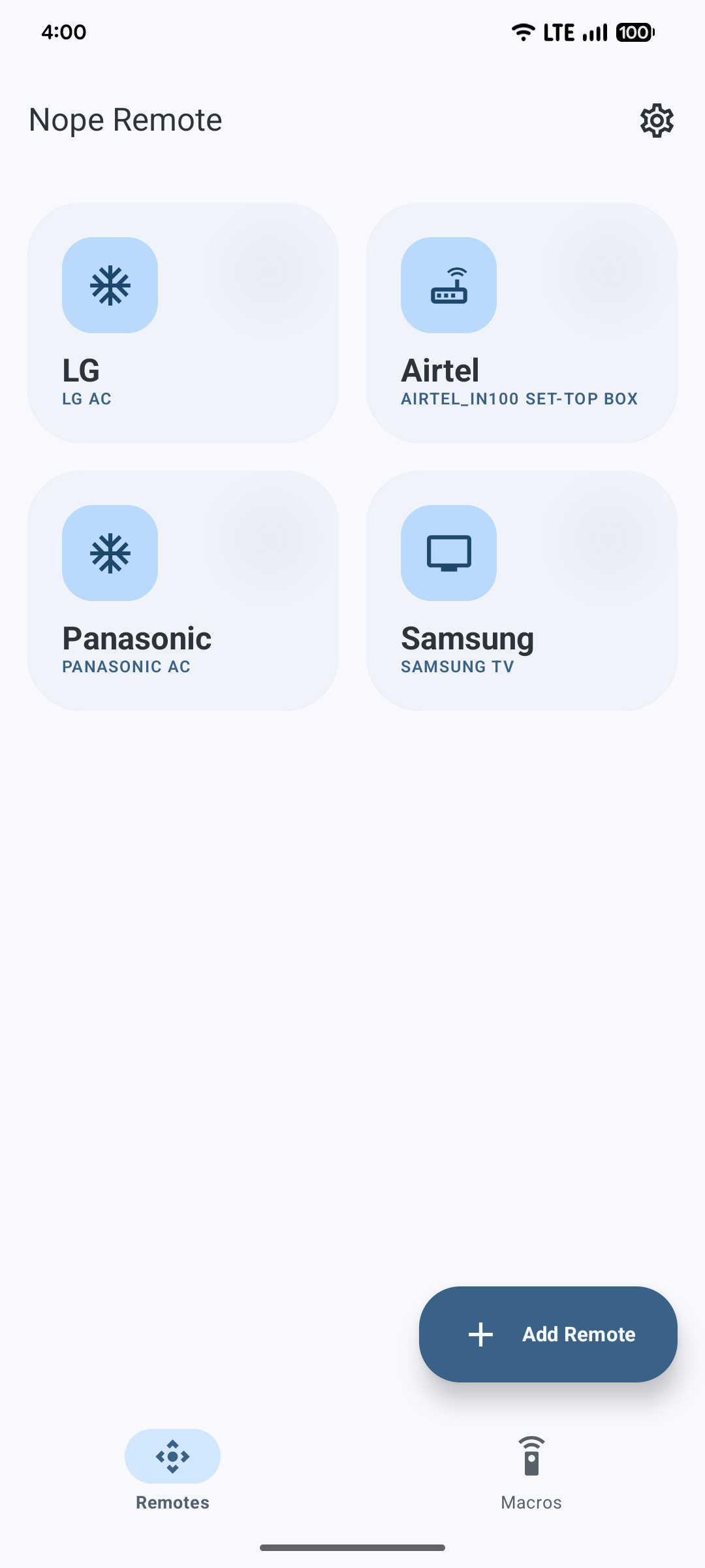 Screenshot of Nope Remote