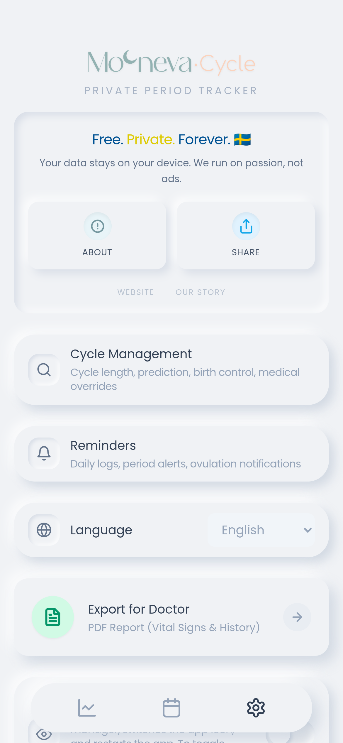 Screenshot of Mooneva Cycle