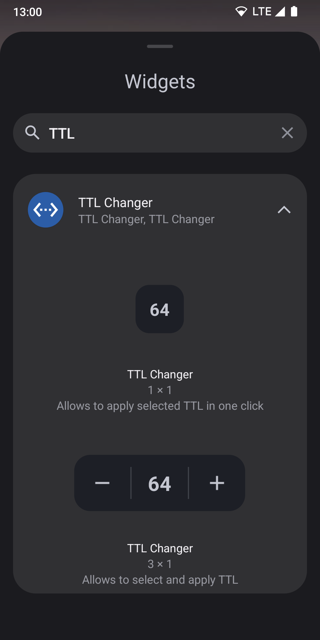 Screenshot of TTL Changer