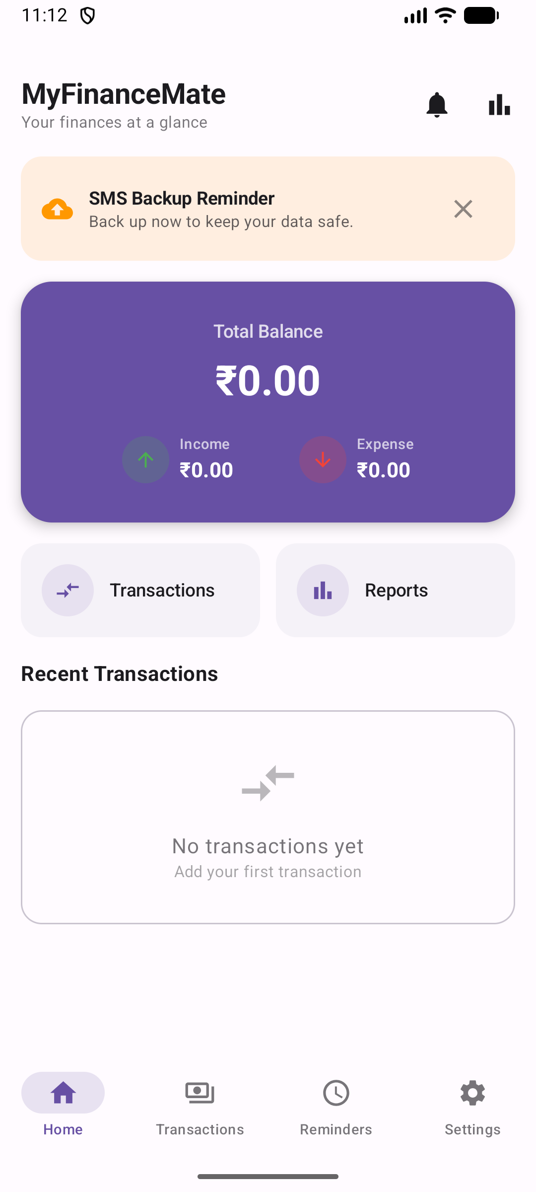 Screenshot of MyFinanceMate