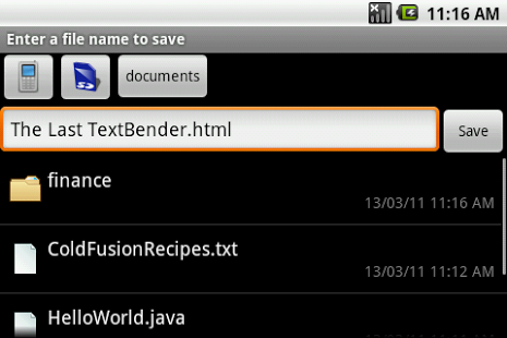 Screenshot of TextWarrior