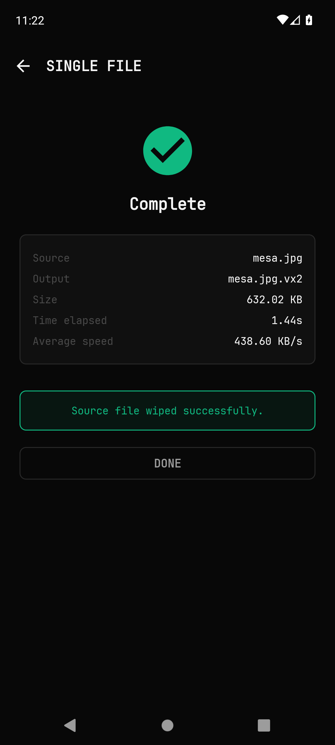Screenshot of Neuron Encrypt