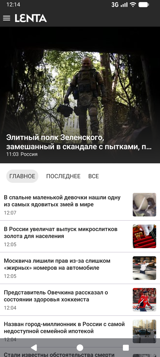 Screenshot of Lenta Reader