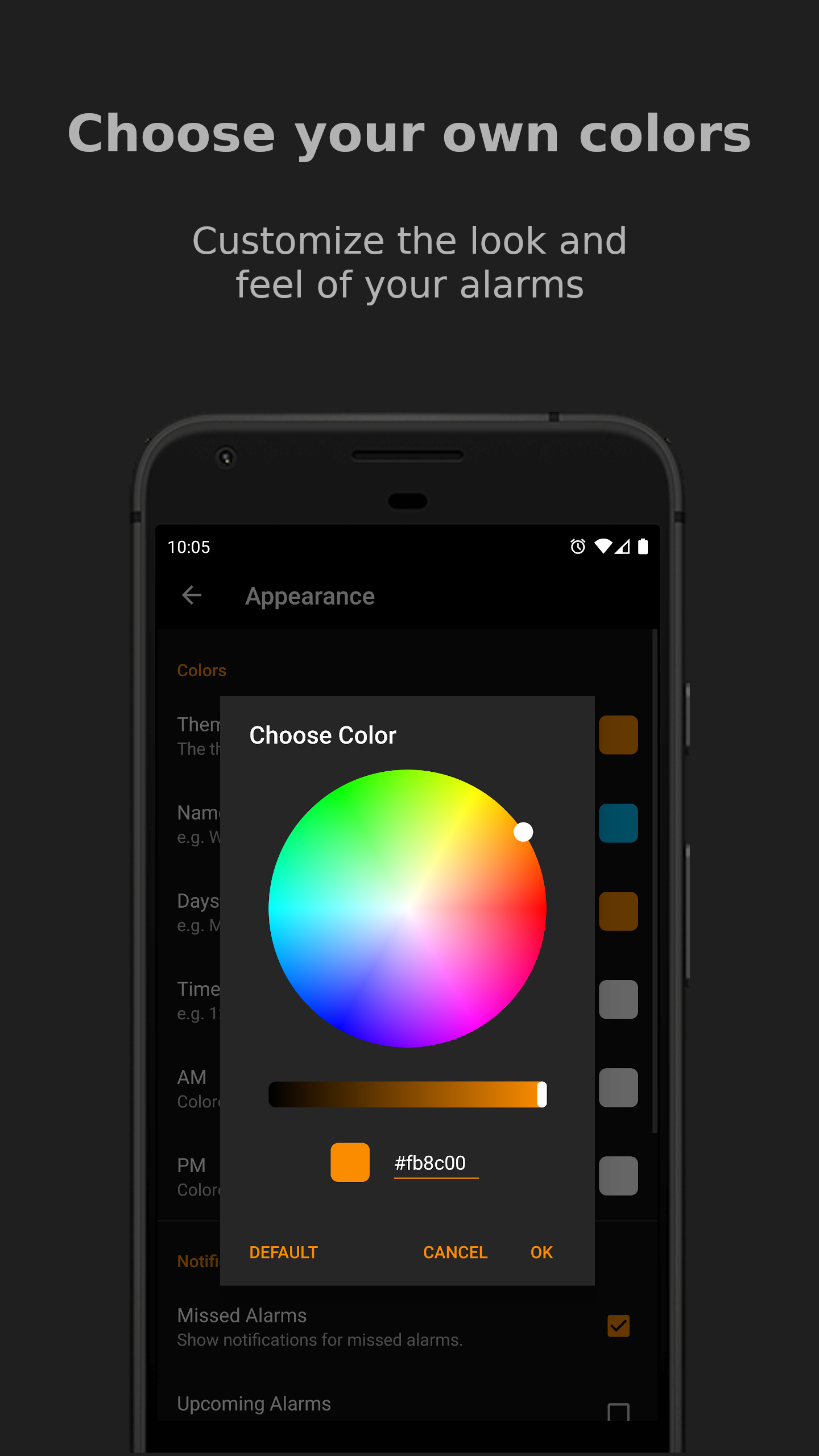 Screenshot of NFC Alarm Clock