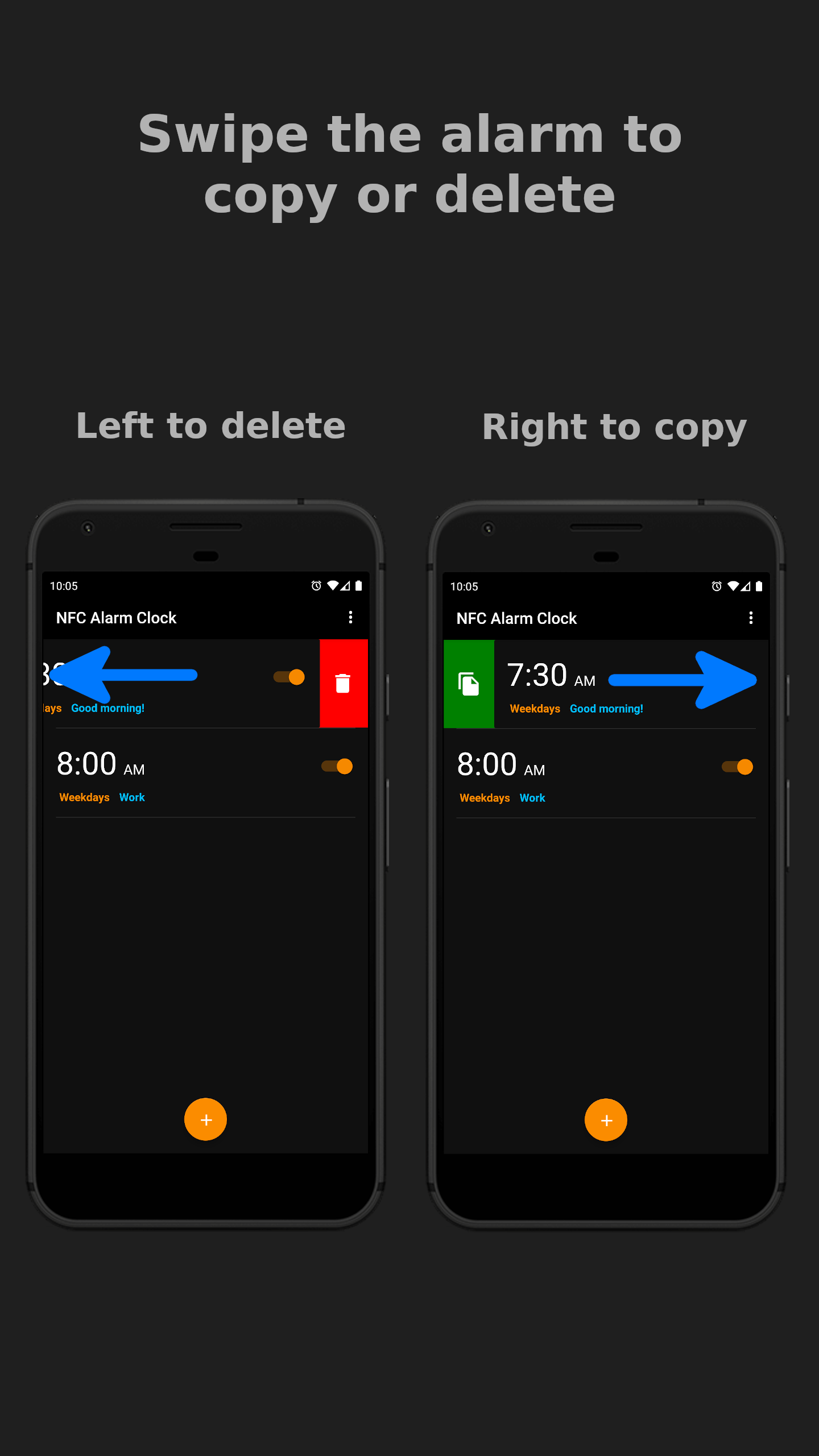 Screenshot of NFC Alarm Clock